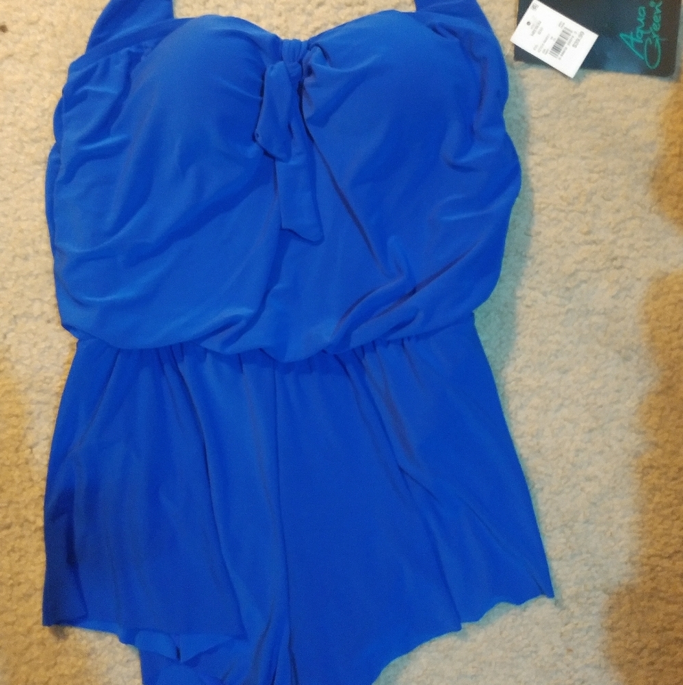 Medium aqua green one piece swimsuit NWT